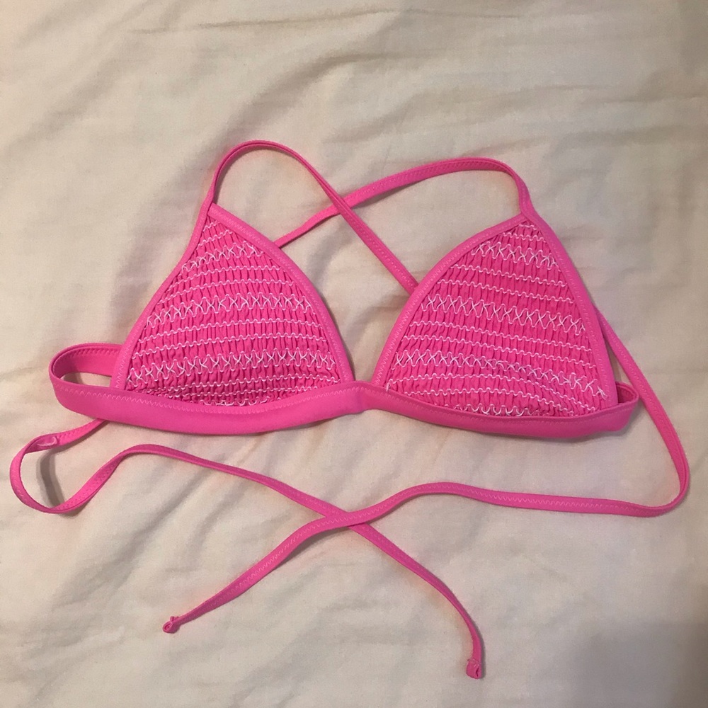 Pink bikini top